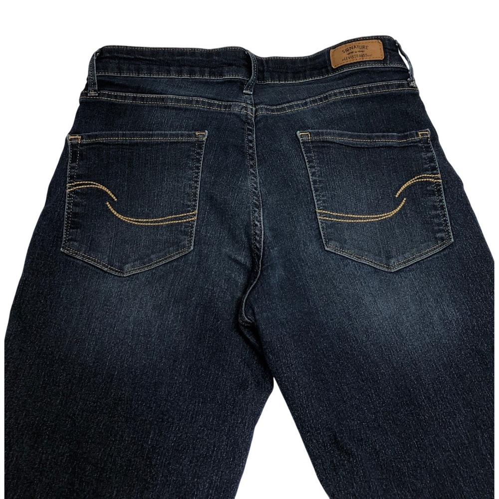 Signature by Levi Strauss & Co Modern Slim Dark Wash Jeans Womens 10S W30 L26 - Picture 7 of 10
